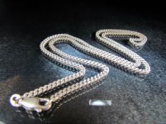 Hallmarked silver curb link chain approx weight - 6.9g
