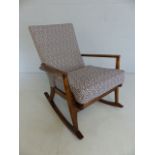 Parker Knoll Rocking chair with newly upholstered back and seat