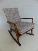 Parker Knoll Rocking chair with newly upholstered back and seat