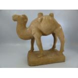 Large sandstone figure of a camel