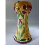 Millicent Taplin for Wedgwood large studio ware bulbous vase with Art Nouveau floral decoration