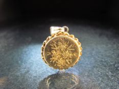 925 silver gilt locket pendant