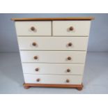 Modern pine chest of 5 drawers