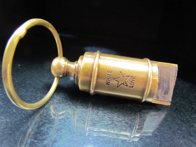 Brass cased replica whistle - White Star line. - Image 4 of 4