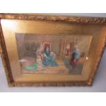 Antique Water Colour 'A Messengers Plea' signed to bottom left Innes Fripp - 1867 - 1963. Date on