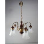 French Mid century hanging centre light