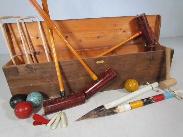 Jacques Croquet set in original wooden box - Image 2 of 5