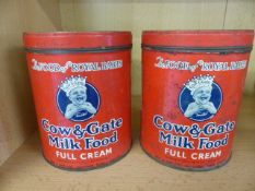 Cow and Gate vintage milk Food tins