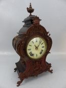 19th century Lenzkirch clock in French Louis XVI style. Lenzkirch mini mantel timepiece. French
