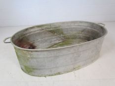 Antique tin bath