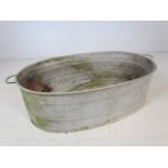 Antique tin bath