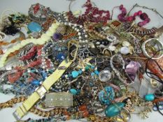 Selection of costume jewellery to include 70's and 80's pieces.