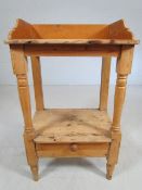 Small antique pine washstand