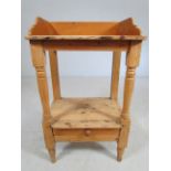 Small antique pine washstand