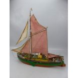 Model figure of a sailing ship