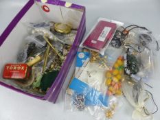 Selection of costume jewellery in one box