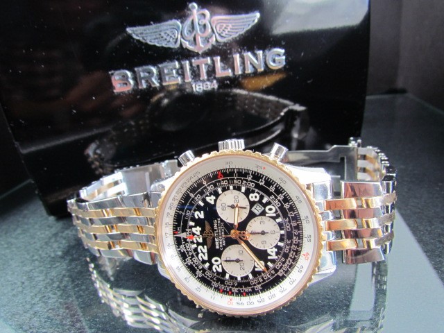 Breitling Navitimer Cosmonaute Chronograph with two tone 18ct Gold & Stainless steel Gents Automatic - Image 11 of 11