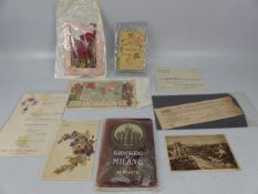 Selection of War Ephemera to inlclude telegrams, Celluloid card, and other pieces