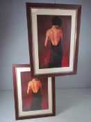 Michael Austin - a Pair of prints depicting a nude lady