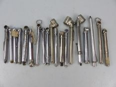 Selection of vintage Tyre gauges to include India, Schrader, Kismet etc