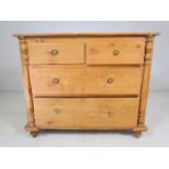 Pine chest of four drawers