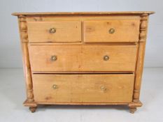 Pine chest of four drawers