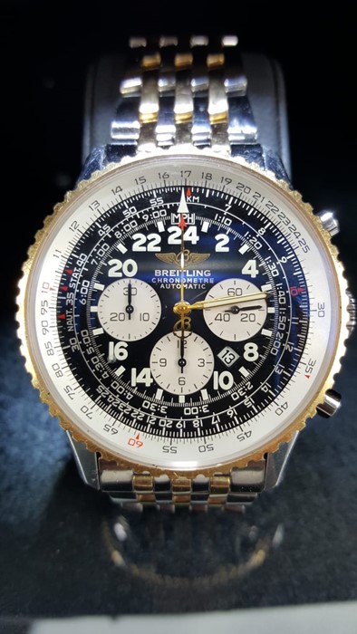 Breitling Navitimer Cosmonaute Chronograph with two tone 18ct Gold & Stainless steel Gents Automatic