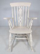 White painted windsor rocking chair