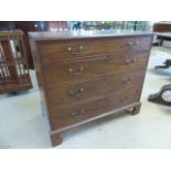 Georgian mahogany chest of four drawer