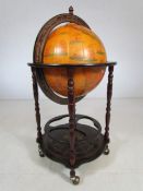 Modern drinks cabinet in the form of a globe