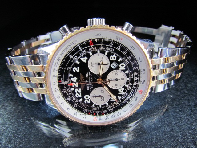 Breitling Navitimer Cosmonaute Chronograph with two tone 18ct Gold & Stainless steel Gents Automatic - Image 9 of 11
