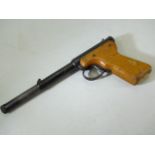 DIANA Model 2 Air pistol wooden grip, push in barrel action