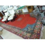 Middle Eastern style red ground carpet