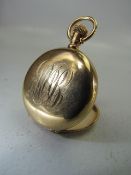 14 carat gold Pocket watch with engraved decoration. Z M Leger Moncton.