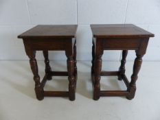 Ipswich style oak side tables