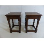 Ipswich style oak side tables