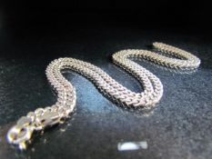 Hallmarked silver curb link chain