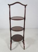 Edwardian folding three tier cakestand