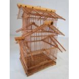 Wooden hanging birdcage