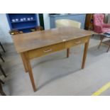 Mid Century teak desk with two drawers