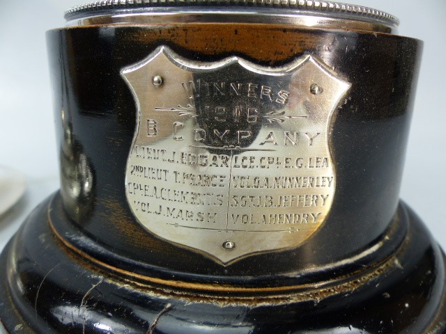 Silverplated Trophy of large form with cover and stand. Titled to Battalions South London RegT - Image 4 of 7