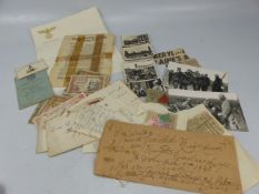 Selection of German notes, Fuhrer blank headed paper. German Propaganda poster and other pieces etc