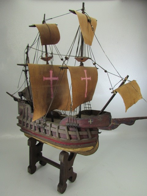 1940's model of the Golden Hind Ship - Image 4 of 4