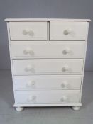 Painted pine chest of drawers