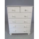 Painted pine chest of drawers