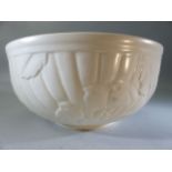Spode Velamour bowl decorated in low relief with Bird - By Eric Olsen