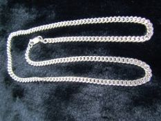 Hallmarked silver curb link chain approx 15g