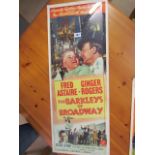 Vintage Poster - 'The Barkleys of Broadway' mentioning Fred Astaire and Ginger Rogers.' 1949.