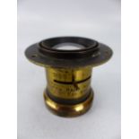 Brass Photographic Lens Busch's Rapid Aplanat N.2 Foc. 8Ins