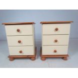 Pair of pine Bedside cabinets